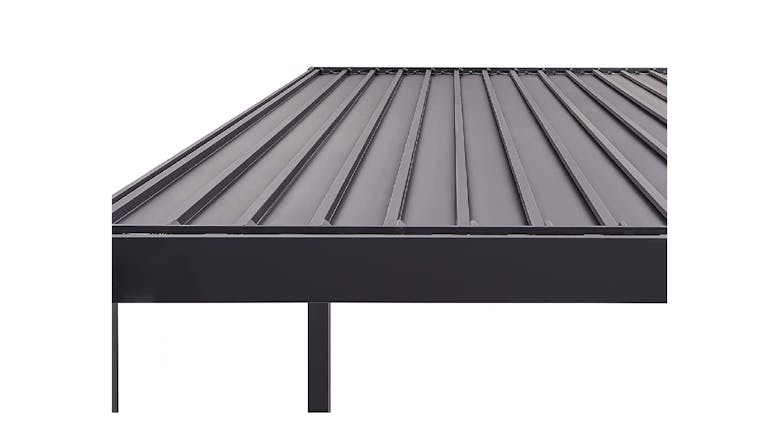 Kmall Louvre Roof Aluminium Pergola 3 x 3m - Black