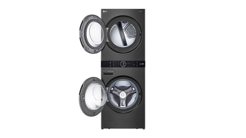 LG 17kg Front Loading Washing Machine and 10kg Dryer Stack - Black (WWT-1710B)