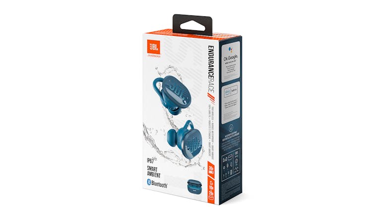 JBL Endurance Race Sport True Wireless In-Ear Headphones - Blue