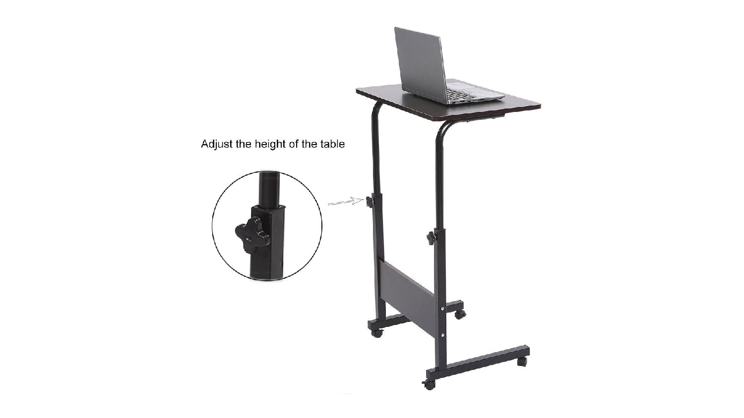 Kmall Rolling Adjustable Laptop Desk - Black