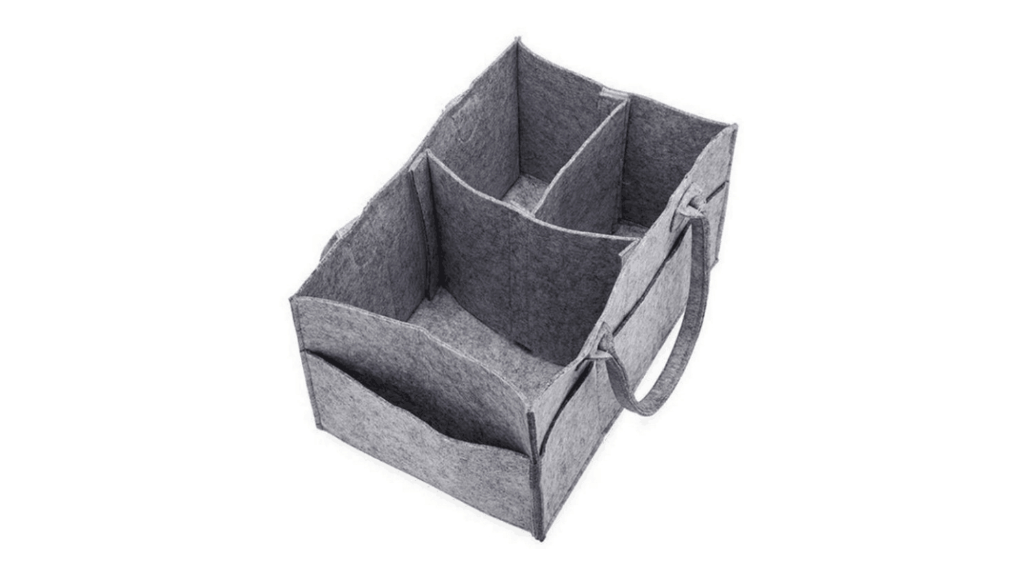 Kmall Multifunctional Diaper Caddy - Grey Felt