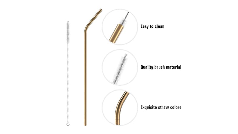 Kmall Stainless Steel Drinking Straws 12pcs.