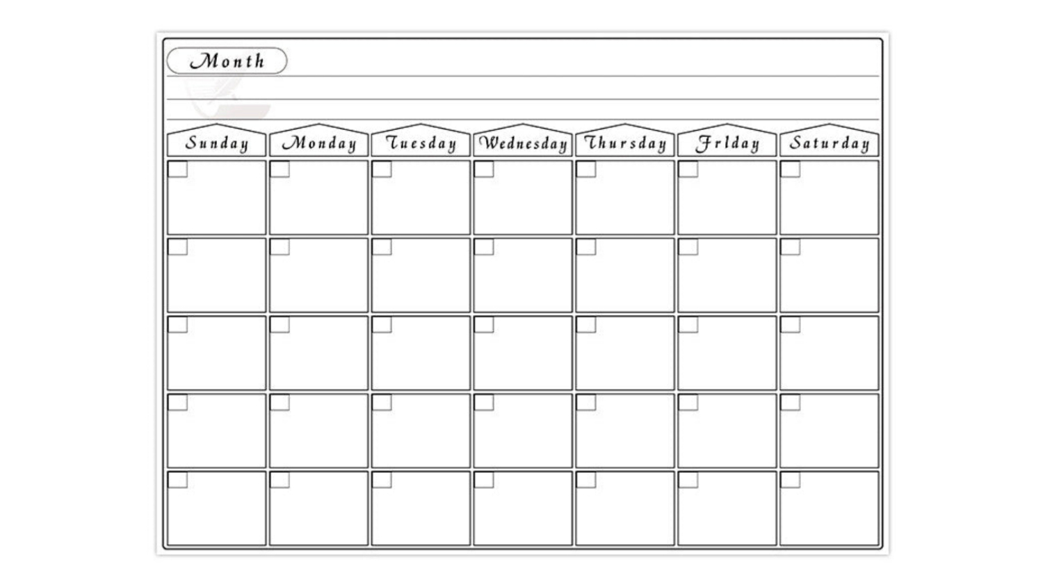 Kmall Magnetic Dry-Erase Month-At-A-Glance Memo Board