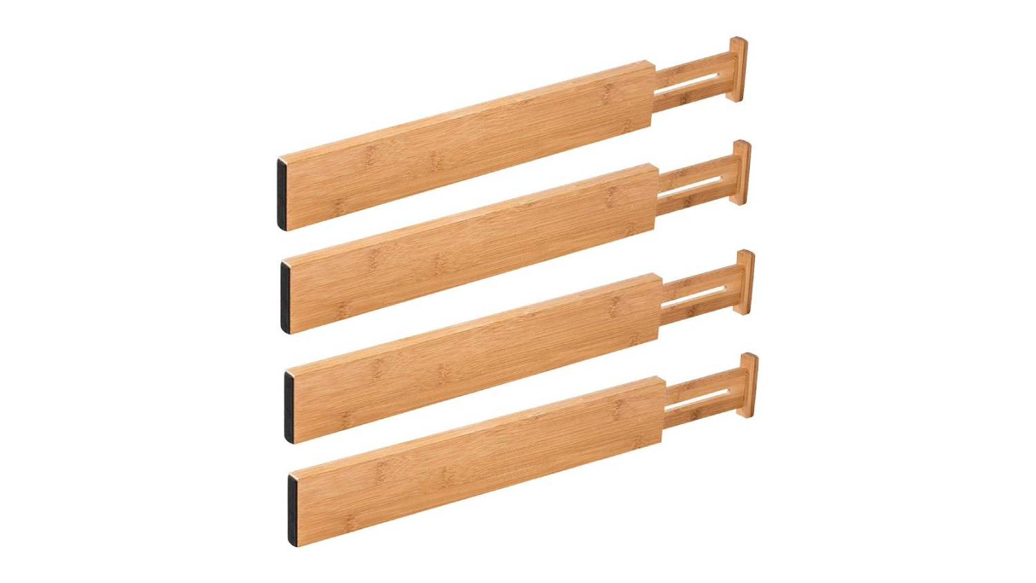 Kmall Adjustable Bamboo Drawer Dividers 4pcs.