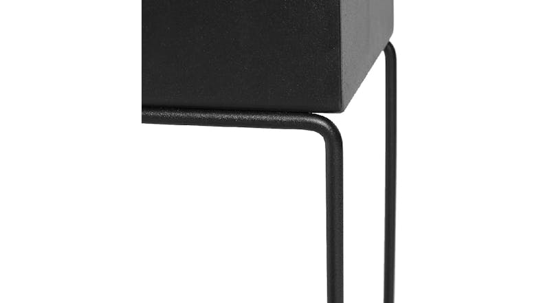 Kmall Raised Indoor Pot Plant Stand - Matte Black