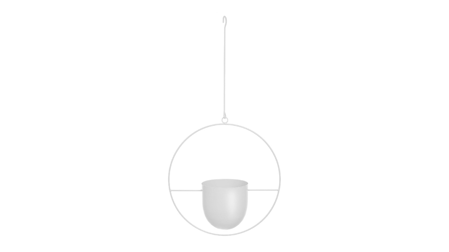 Kmall Modern Round Decorative Plant Hanger - White