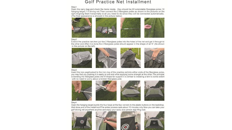 Kmall Golf Driving Practice Catch Net with Target 3m