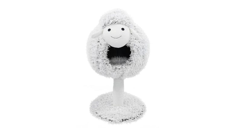 Kmall Cat Cubby with Sisal Scratching Post 77cm - Sheep