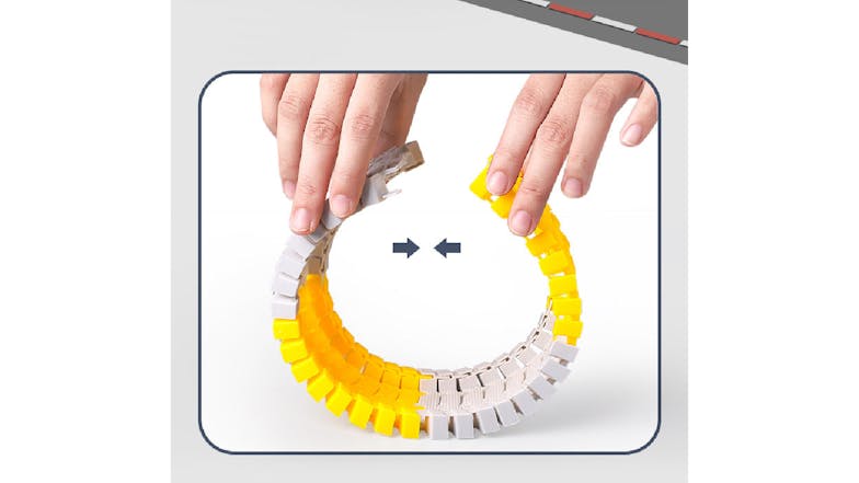 Kmall Flexible Customisable Toy Car Track with Figures, Track Structures 305pcs. - Road Work Ahead