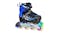 Kmall Children's Size-Adjustable Inline Skates Size EU 33-37 with Light-Up Wheels - Blue