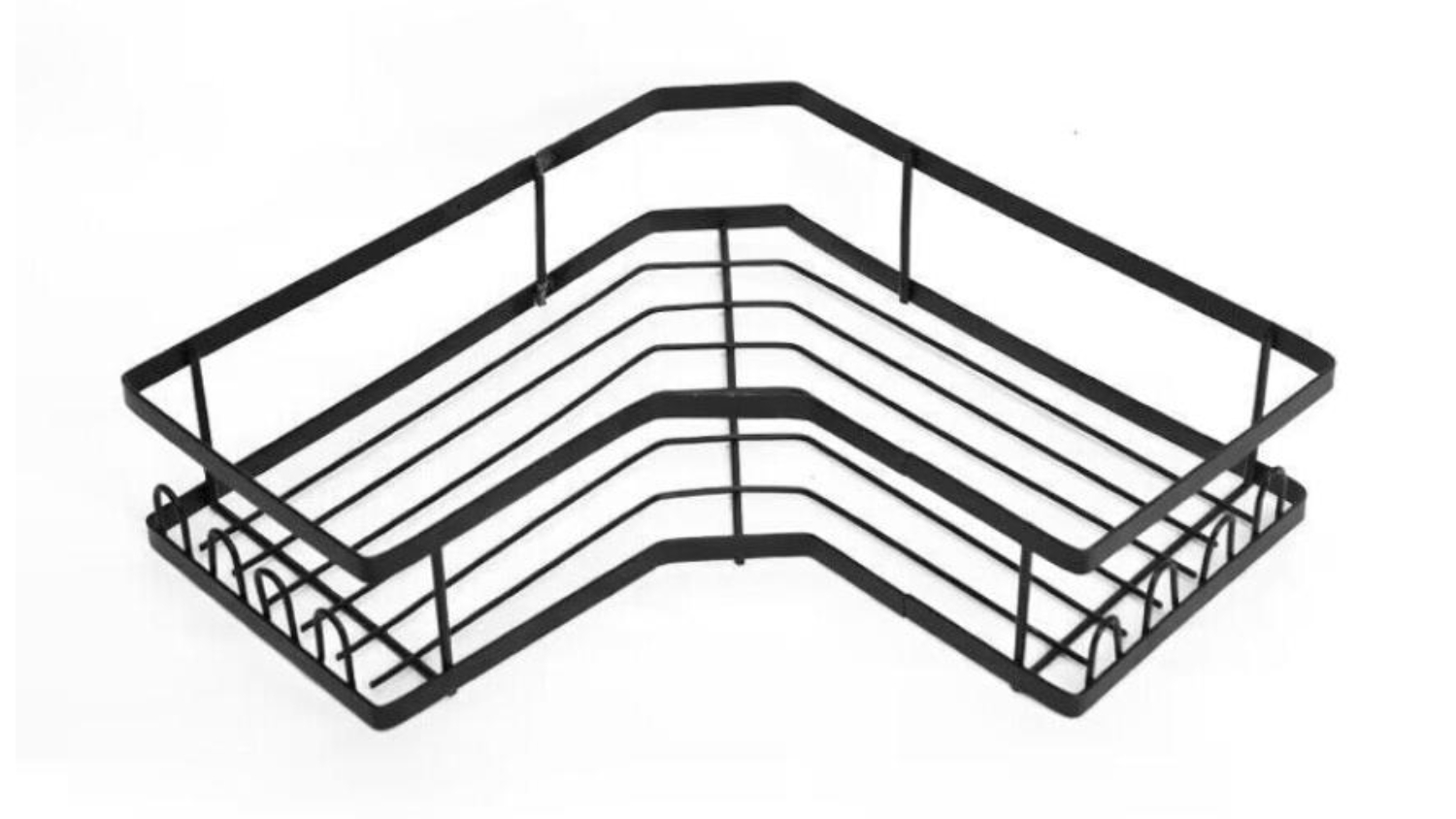 Kmall Metal Mesh Bathroom Corner Floating Shelves 2pcs. - Black