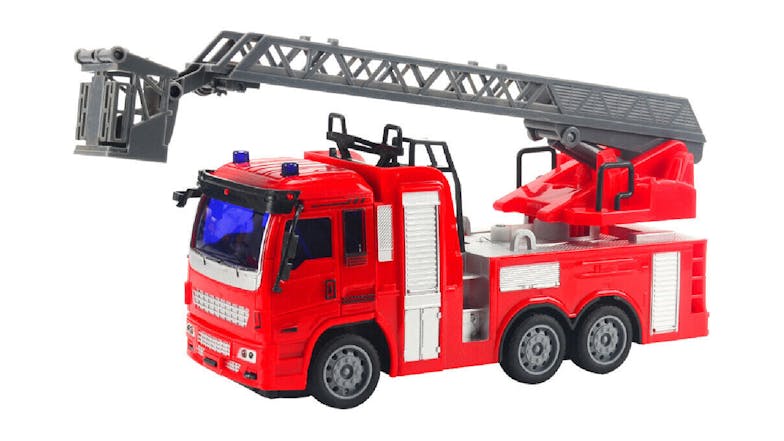 Kmall Remote Control Fire Truck Toy with Moving Ladder