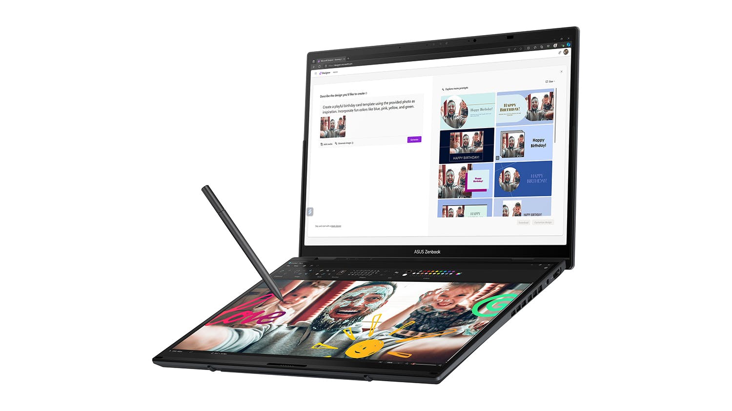 Asus Zenbook Duo 14" 2-in-1 Laptop - Core Ultra 9 32GB-RAM 1TB-SSD (UX8406MA-PZ103W)