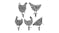 Kmall Decorative Yard Stakes 5pcs. - Chickens