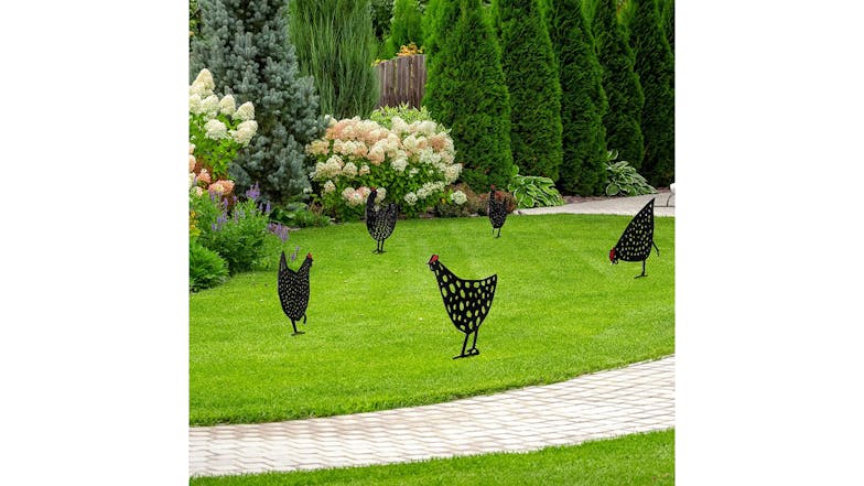 Kmall Decorative Yard Stakes 5pcs. - Chickens