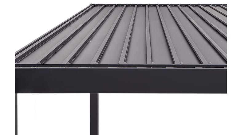 Kmall Louvre Roof Aluminium Pergola 3 x 4m - Black