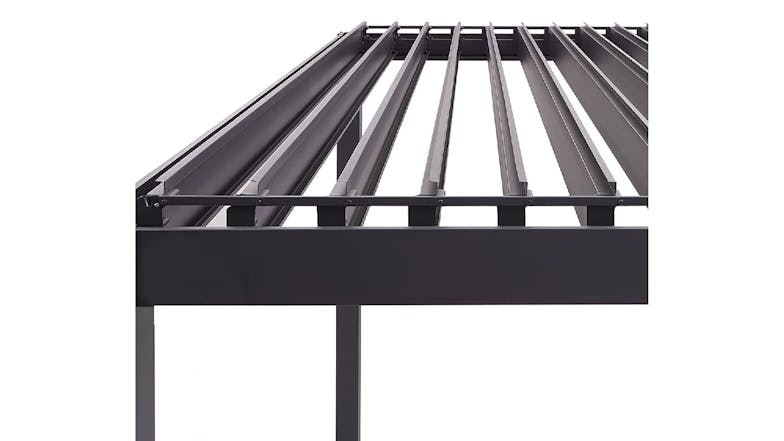 Kmall Louvre Roof Aluminium Pergola 3 x 4m - Black