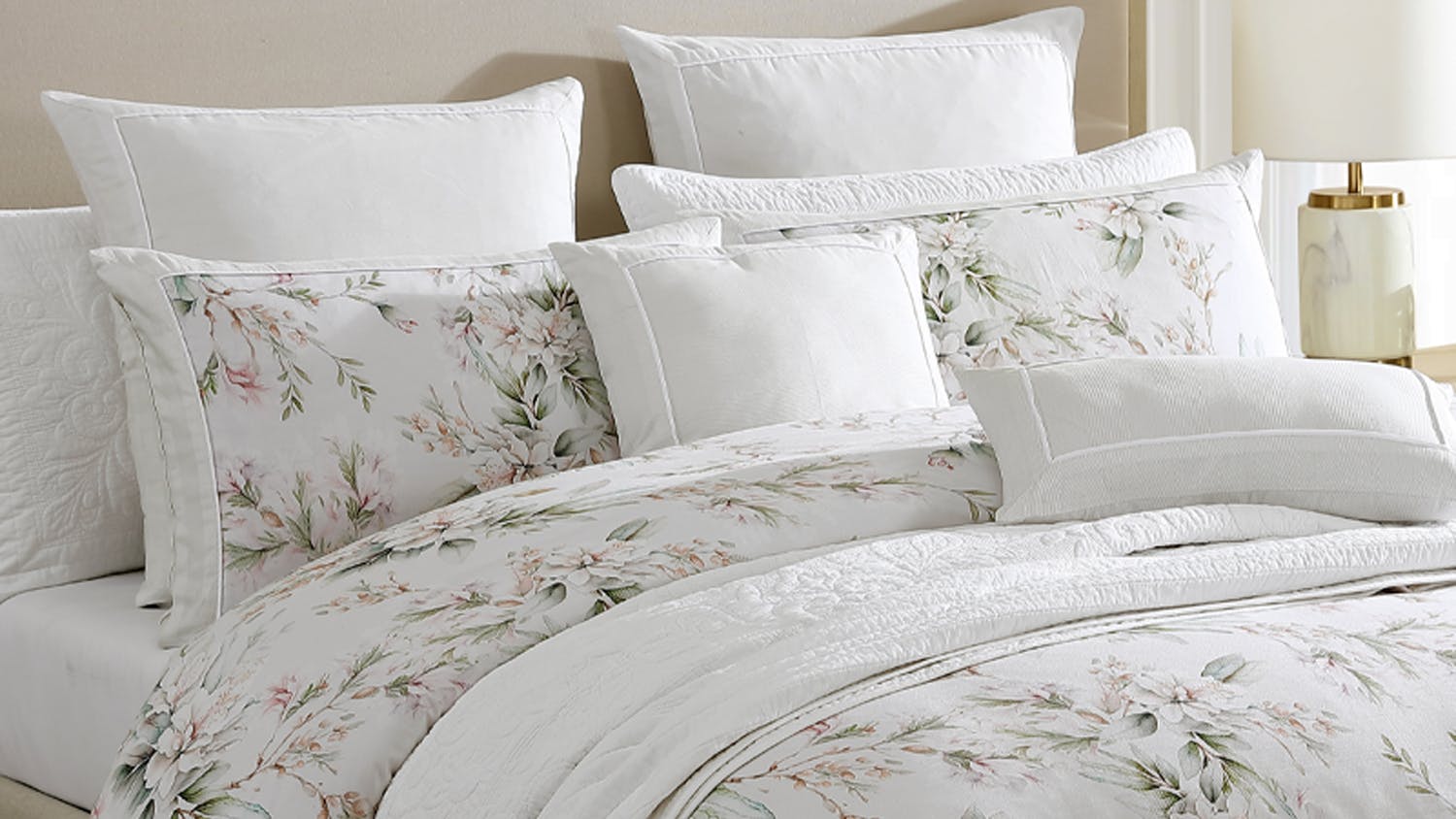 Amandaline Ivory Duvet Cover Set by Private Collection