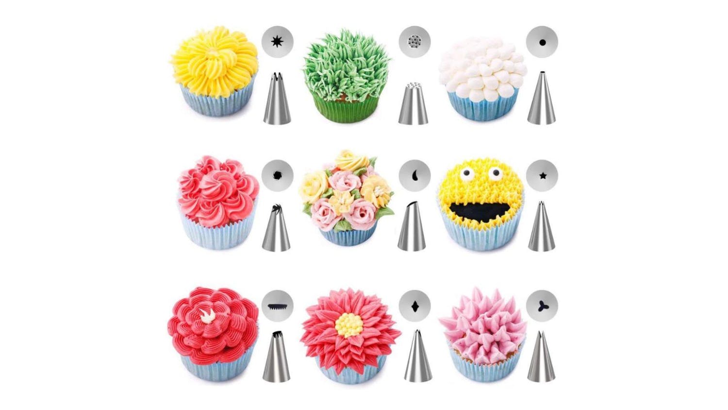 Kmall Professional Cake Decorating Kit with 53 Icing Tips 106pcs.