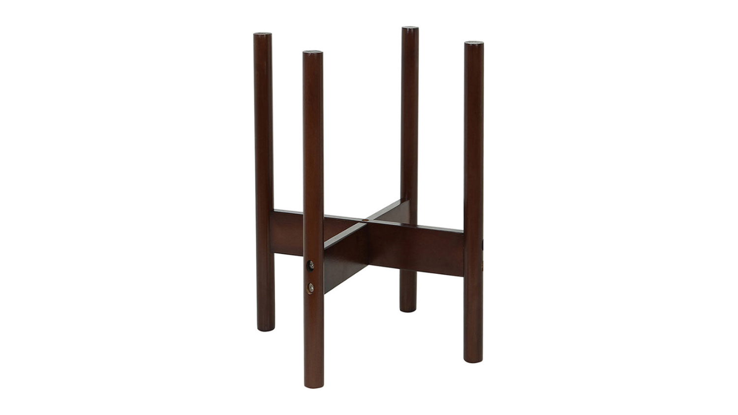 Kmall Midcentury-Design Pot Plant Stand - Dark Bamboo