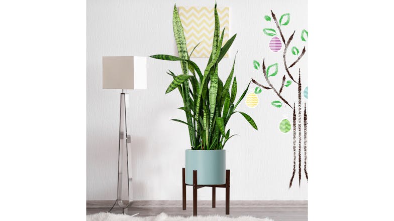 Kmall Midcentury-Design Pot Plant Stand - Dark Bamboo