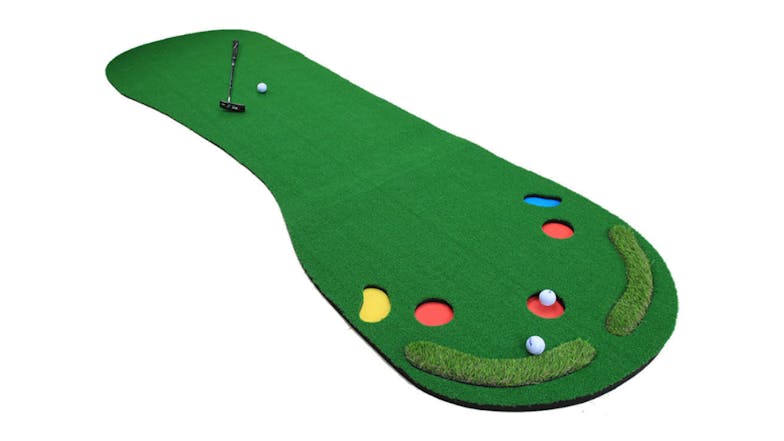 Kmall Indoor Golf Putting Practice Mat with Hazards 300cm