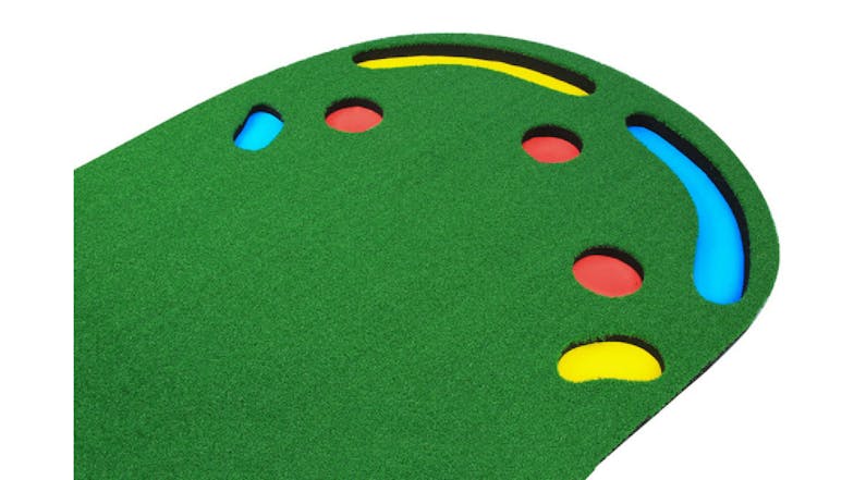 Kmall Indoor Golf Putting Practice Mat with Hazards 300cm