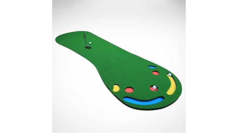 Kmall Indoor Golf Putting Practice Mat with Hazards 300cm