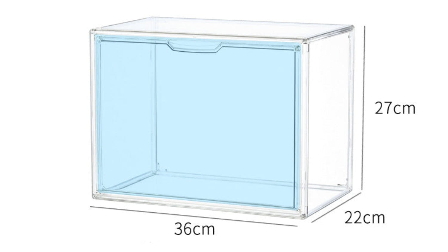 Kmall Plastic Stackable Storage Box with Lid - Transparent