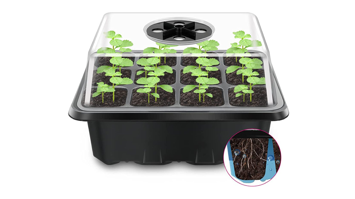 Kmall 12 Cell Plastic Seedling Starter Tray 10pcs.