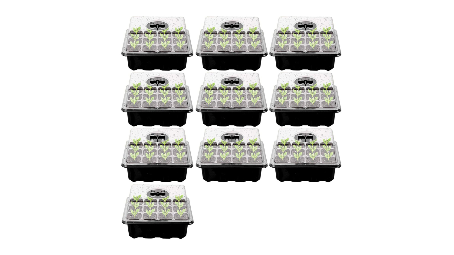 Kmall 12 Cell Plastic Seedling Starter Tray 10pcs.