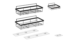 Kmall Metal Wire Utilitarian Floating Storage Shelves 3pcs. - Black
