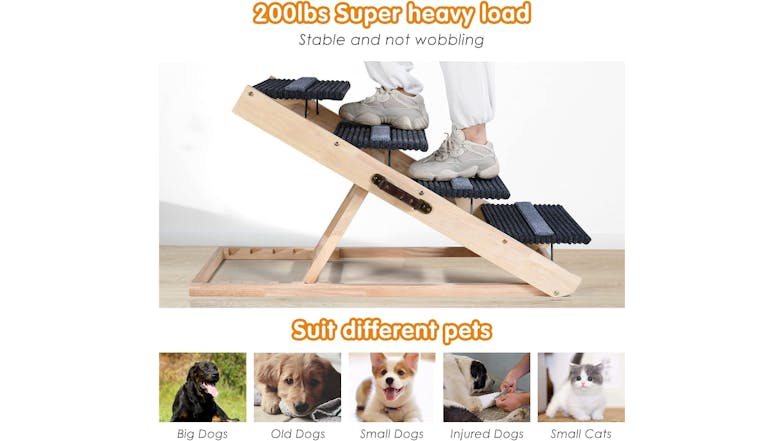 Kmall 2-in-1 Adjustable Pet Stairs/Ramp