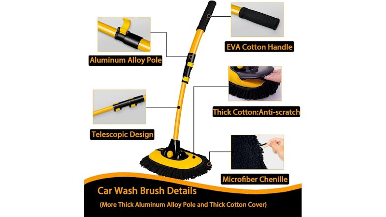 Kmall Telescopic Wide Area Car Wash Mop with Mop Pad 2pcs.