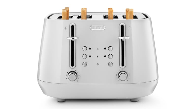 DeLonghi Eclettica 4 Slice Toaster - Whimsical White (CTY4003.W)