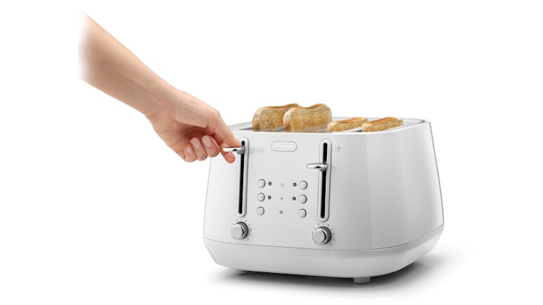 DeLonghi Eclettica 4 Slice Toaster - Whimsical White (CTY4003.W)