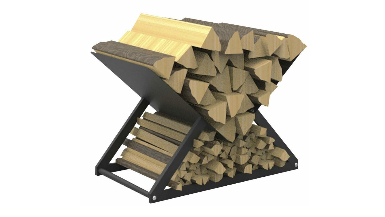 Kmall Metal Frame X-Shape Fire Wood Stack