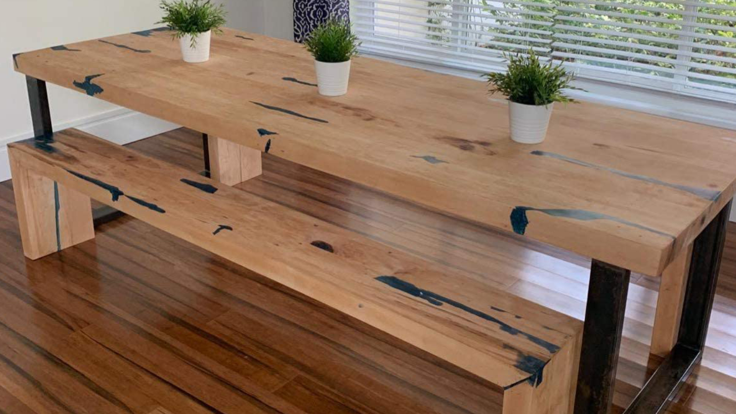 Kmall Square DIY Metal Table Legs 72cm 2pcs. - Black