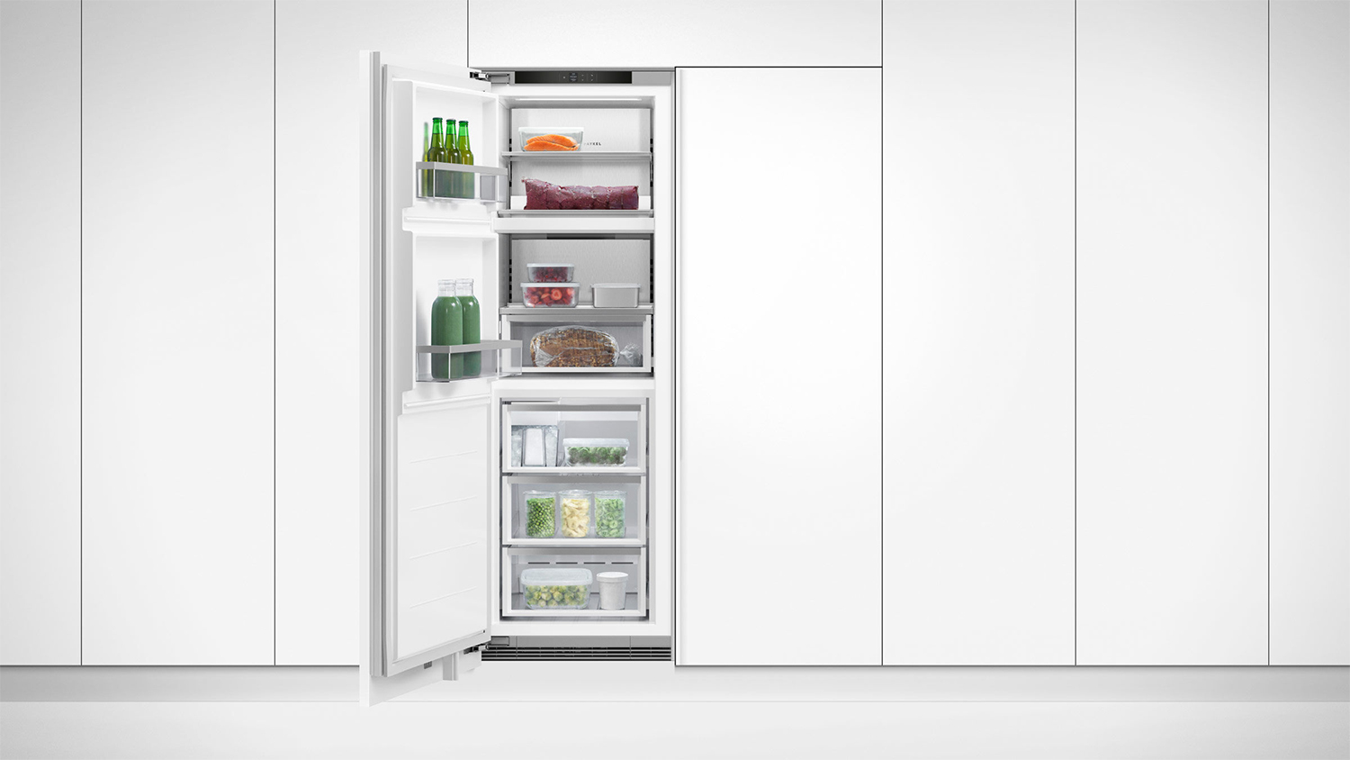 Fisher & Paykel 303L Integrated Single Door Vertical Freezer with Ice Maker - Panel Ready (Series 9/RS6019F3LJ1)