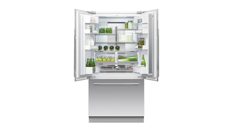 Fisher & Paykel 476L Integrated French Door Fridge Freezer with Ice & Water Dispenser - Panel Ready (Series 7/RS90AU1)