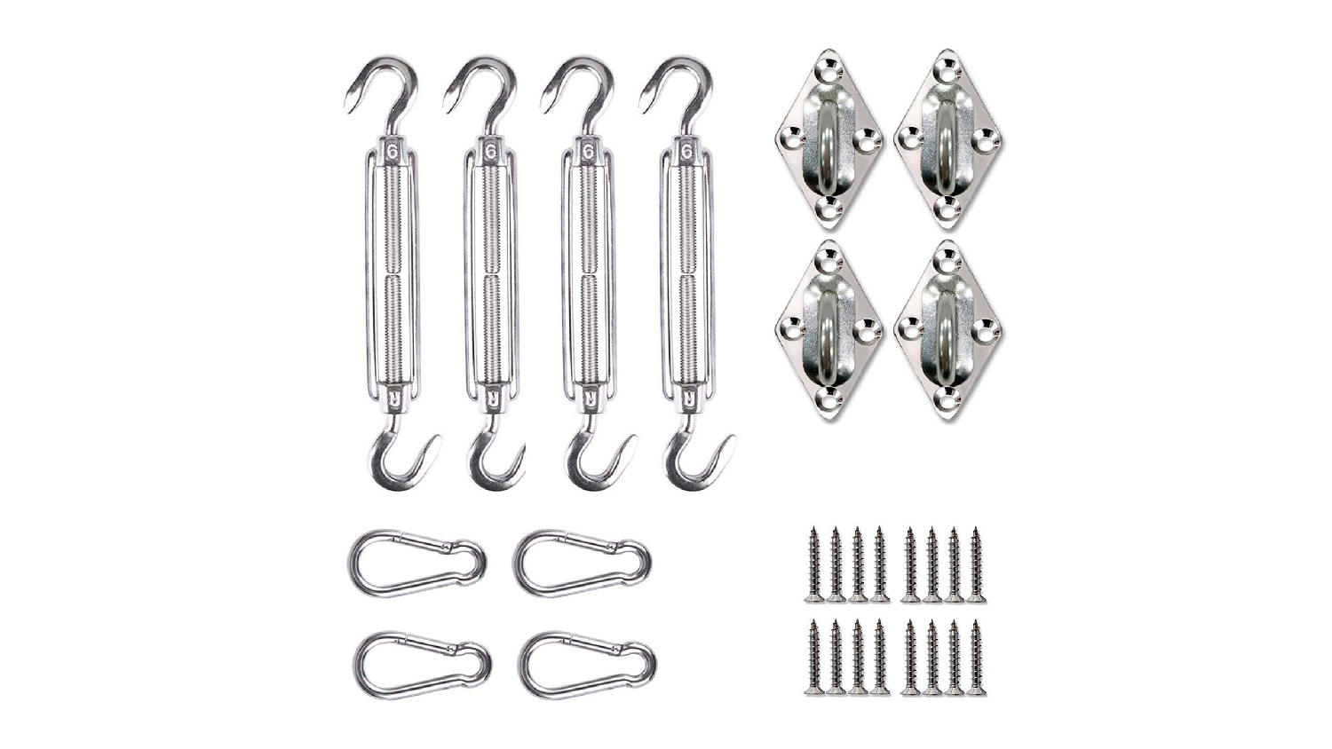 Kmall Sun Shade Sail Instillation Hardware Set 8pcs.