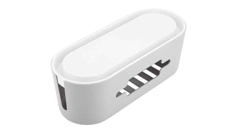 Kmall Stylish Plastic Cable Management Storage Box - White