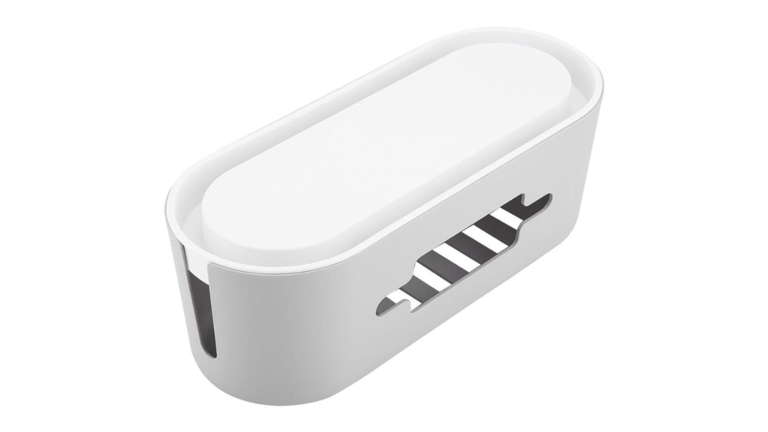 Kmall Stylish Plastic Cable Management Storage Box - White