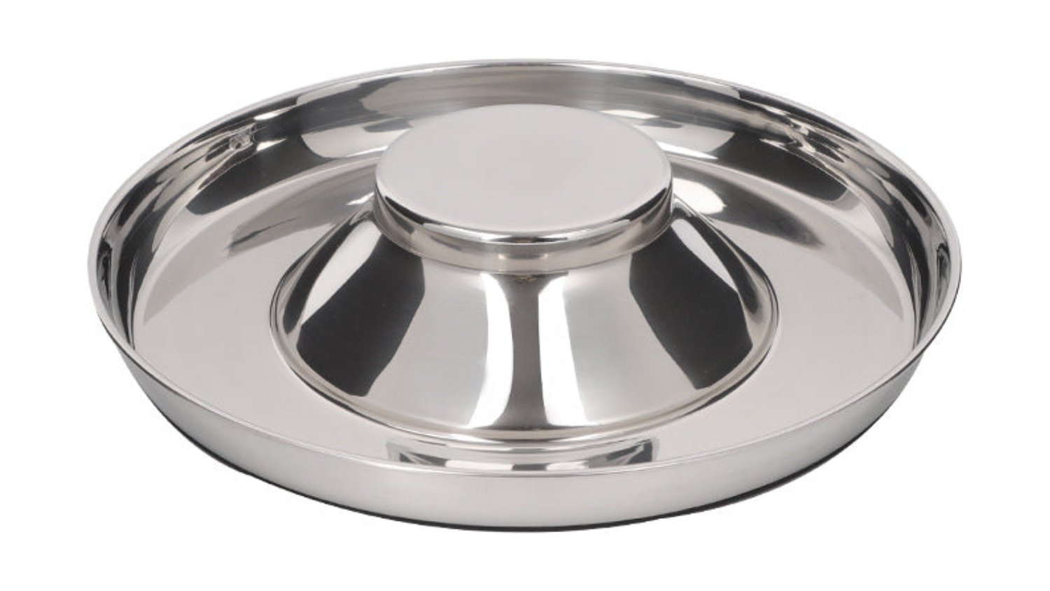 Close-up shot of the Kmall Stainless Steel Slow Feeder Pet Bowl.