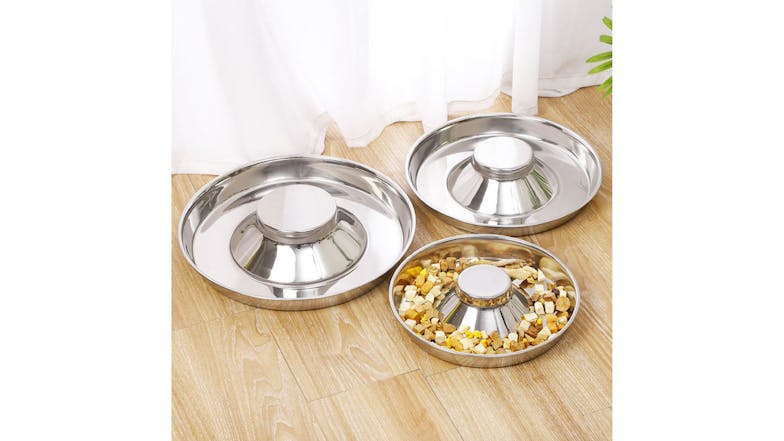 Kmall Stainless Steel Slow Feeder Pet Bowl 34cm
