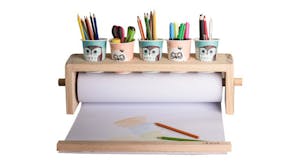 Kmall Drawing Paper Roll Dispenser with Art Supply Storage