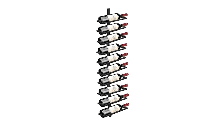 Kmall 10 Bottle Vertical Wall Mounted Wine Rack - Black