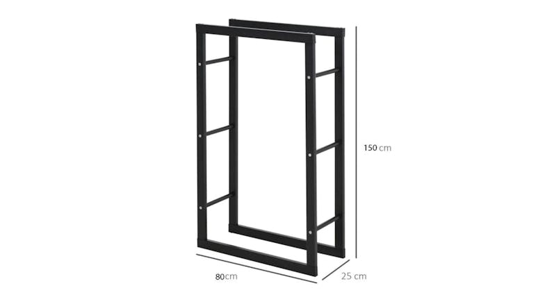 Kmall Metal Frame Vertical Fire Wood Stack 150 x 80 x 25cm