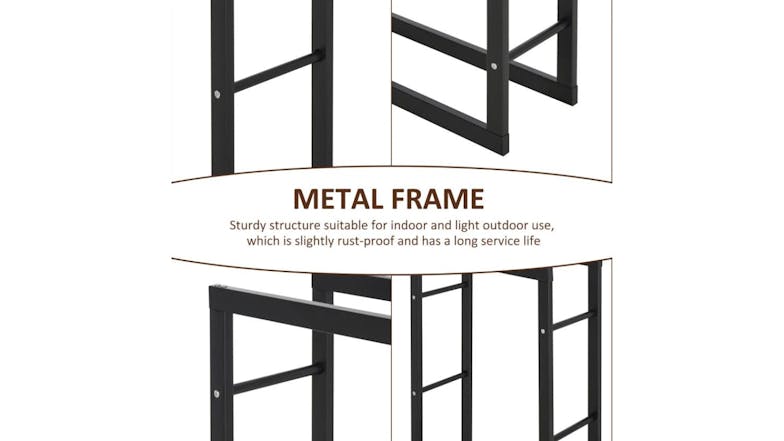 Kmall Metal Frame Vertical Fire Wood Stack 150 x 80 x 25cm