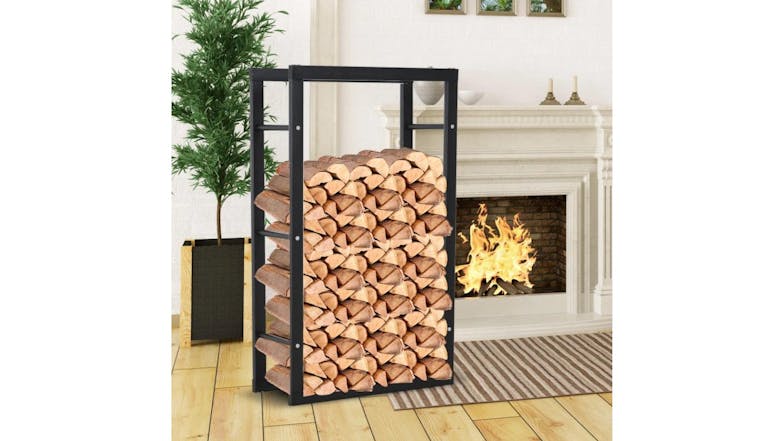 Kmall Metal Frame Vertical Fire Wood Stack 150 x 80 x 25cm